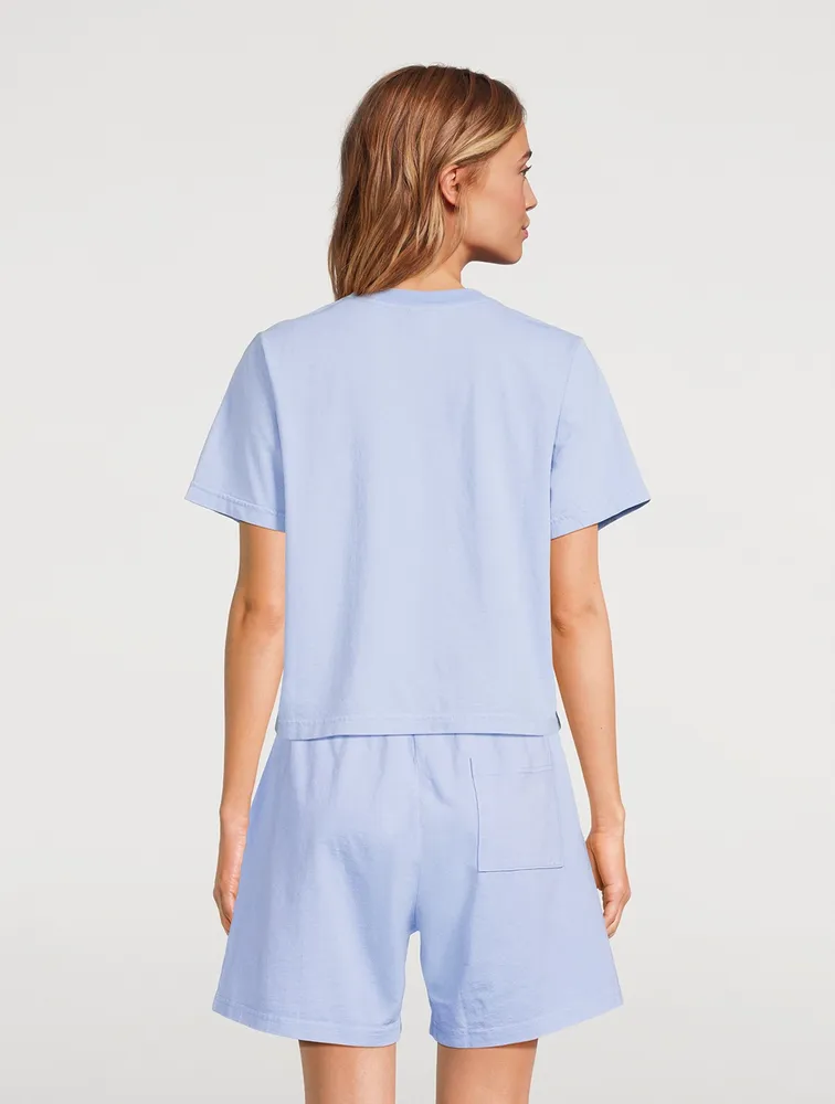 Italic Logo Cropped T-Shirt