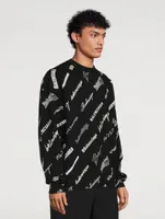 Wool-Blend Sweater Logomania Print