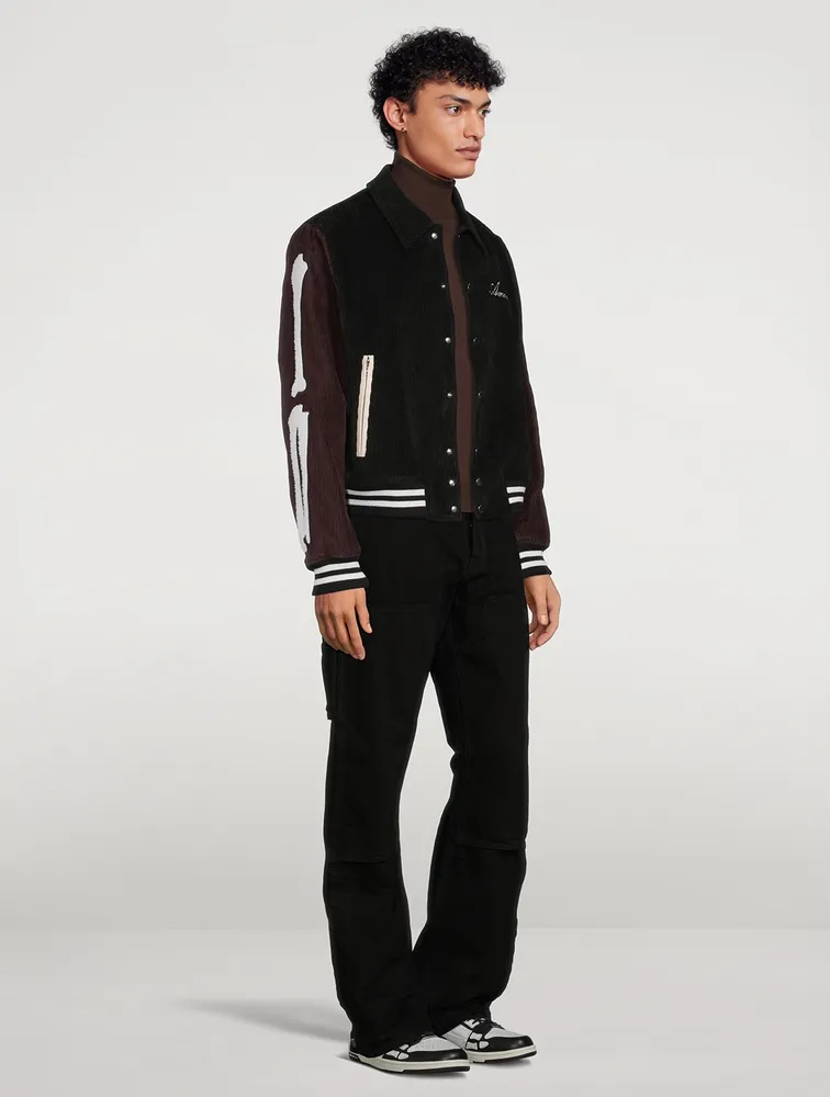 Corduroy Bones Varsity Jacket