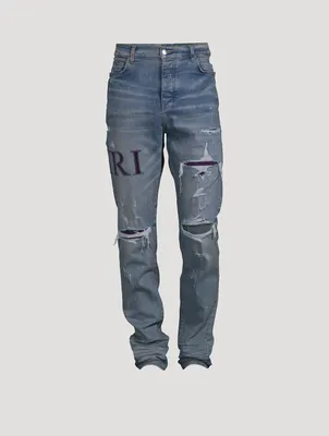 Serif Logo Slim-Fit Jeans