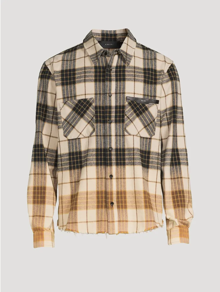 Dip Dye Plaid Shirt