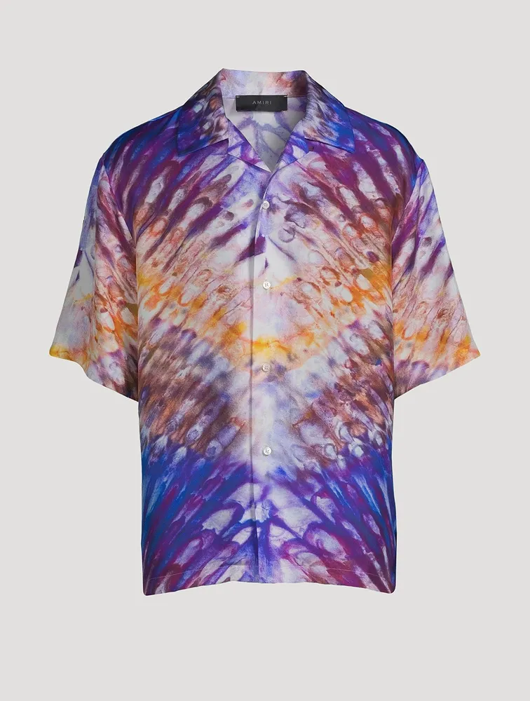 Tie-Dye Silk Bowling Shirt