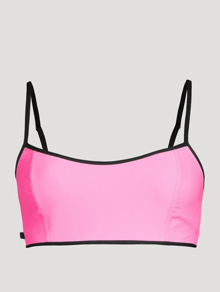 Recycled Cutline Sporty Swim Top