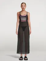 Mesh Cover-Up Slip Dress
