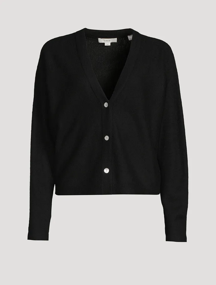 Cashmere Dolman-Sleeve Cardigan