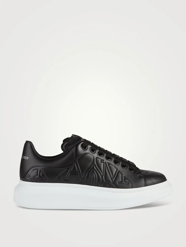 Oversized Leather Sneakers With Stamp