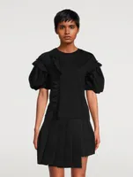 Ruffled Puff-Sleeve T-Shirt