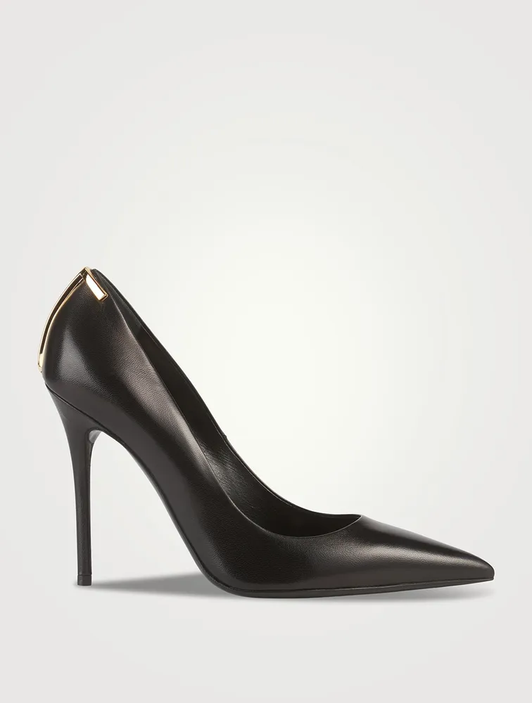 Iconic T Leather Pumps