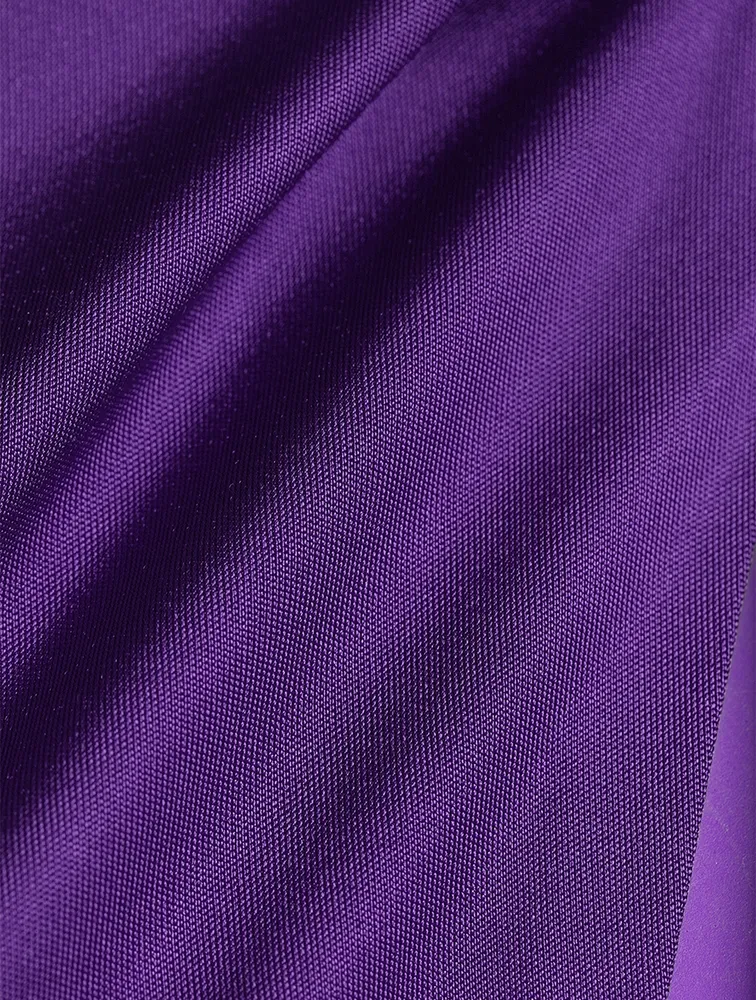 Slashed Satin Halter Top