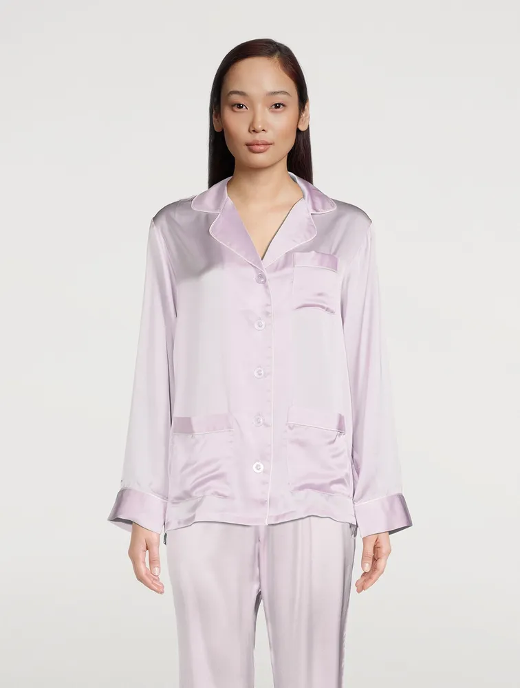Long-Sleeve Silk Shirt