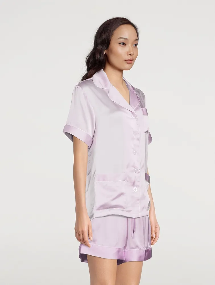 Short-Sleeve Silk Shirt