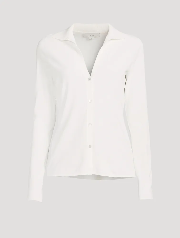 Long-Sleeve Collar Cardigan