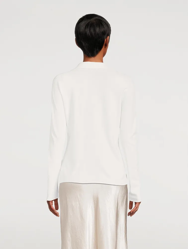 Long-Sleeve Collar Cardigan