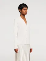 Long-Sleeve Collar Cardigan