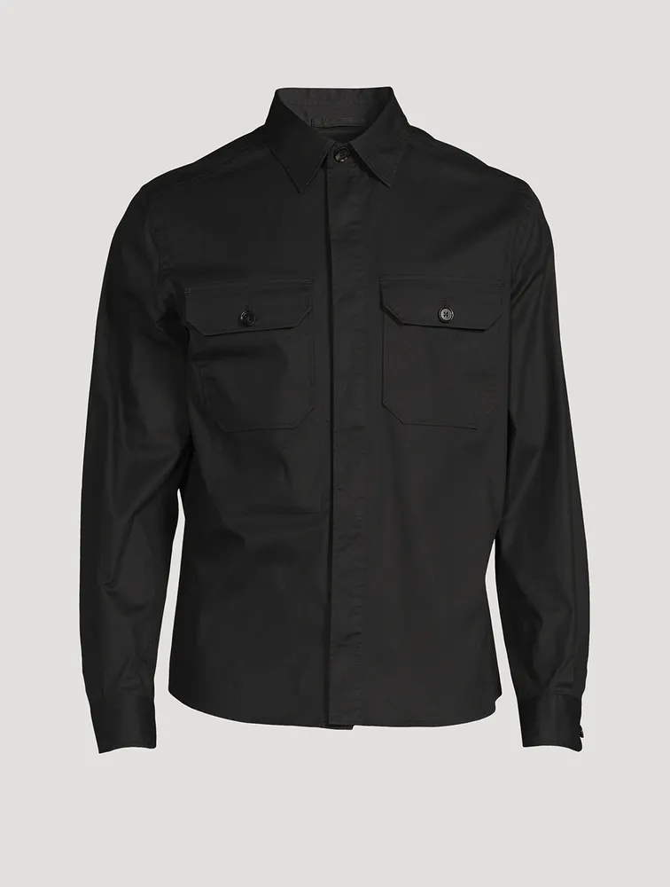 Cotton Stretch Overshirt