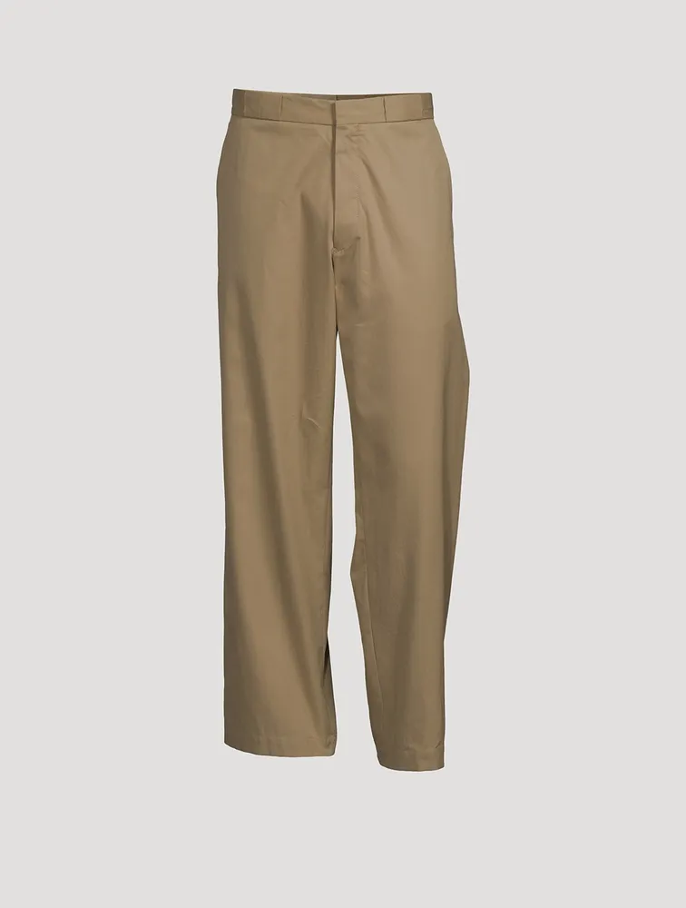Cotton Straight-Leg Pants