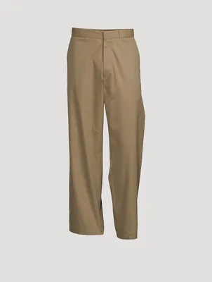 Cotton Straight-Leg Pants