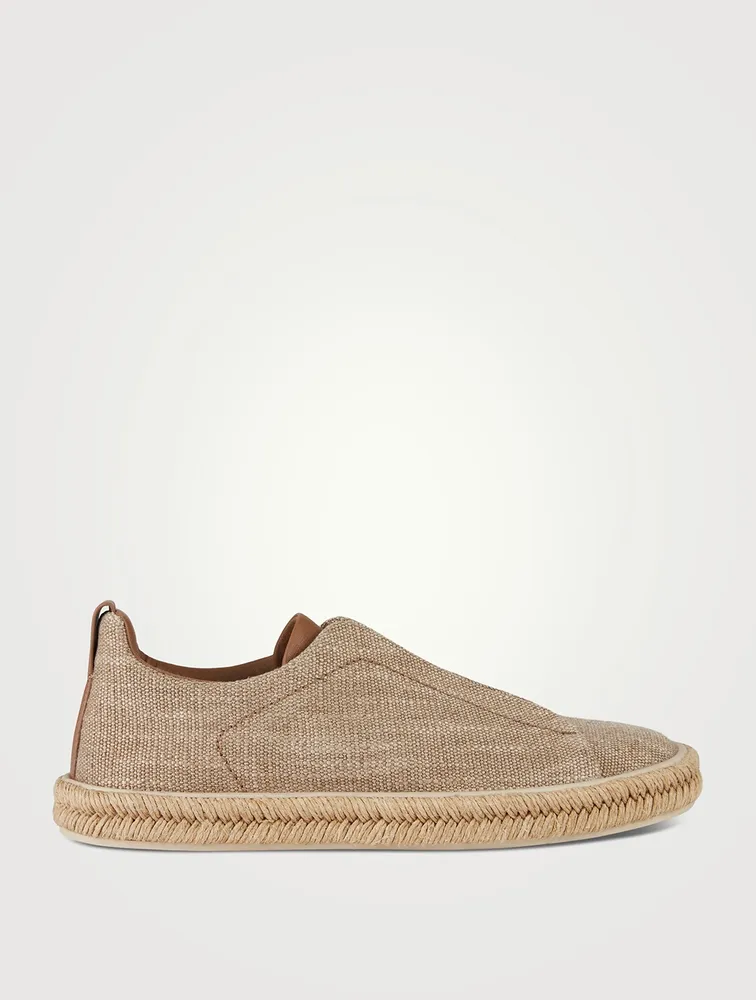 Linen Triple Stitch Espadrilles