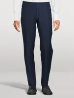 Wool Linen And Silk Slim-Fit Pants