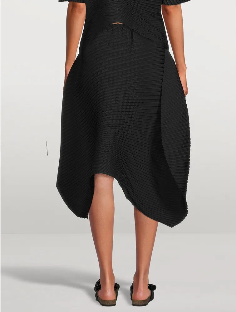 Concretion Pleats Midi Skirt