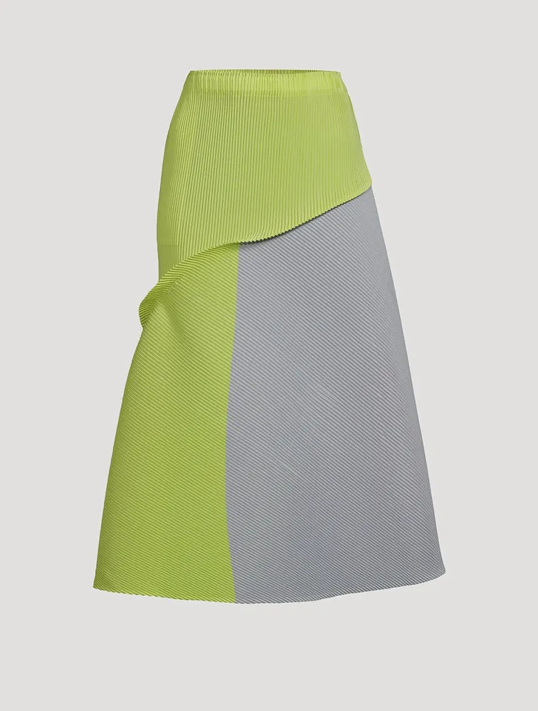 Ridge Pleats Midi Skirt