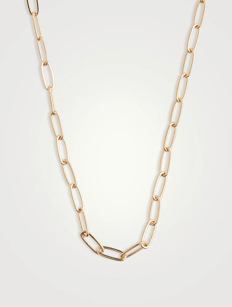 14K Gold Paper Clip Chain