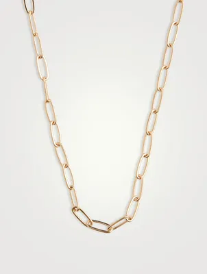 14K Gold Paper Clip Chain
