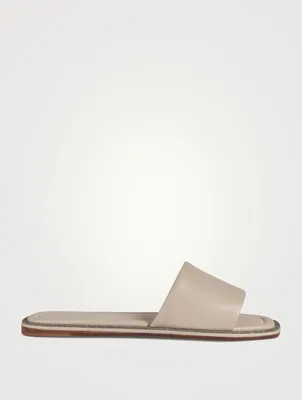 Leather Slide Sandals
