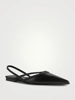 Leather Slingback Ballet Flats