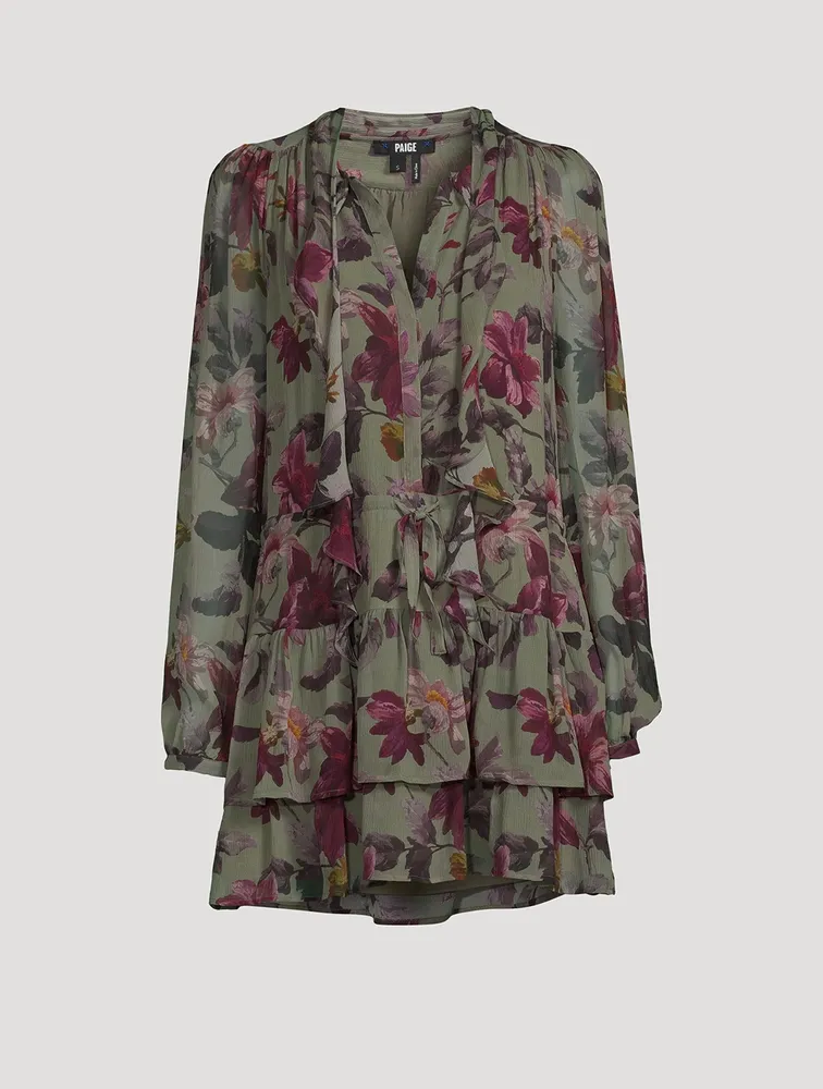 Elynne Silk Dress Floral Print