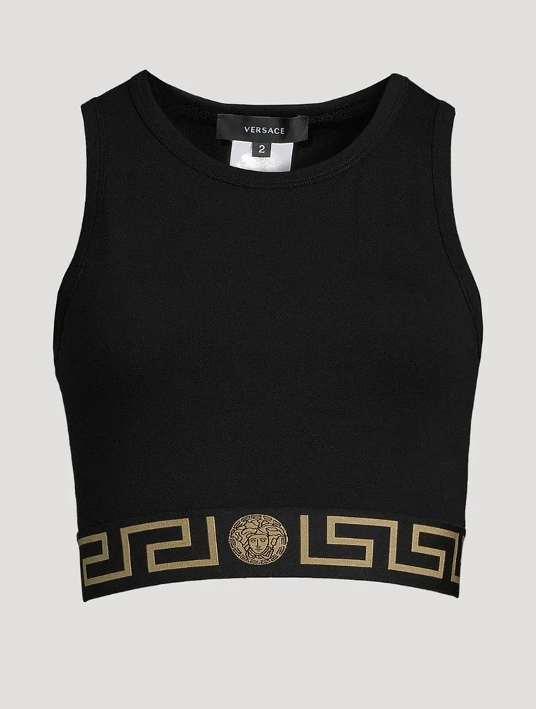 Greca Border Crop Top