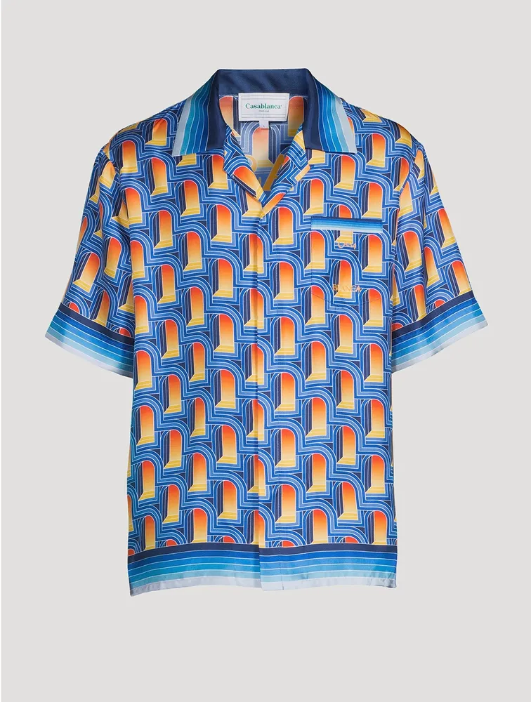 L'Arche De Nuit Silk Short-Sleeve Shirt