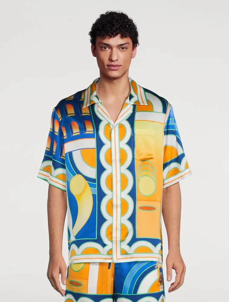 Paysage Silk Short-Sleeve Shirt