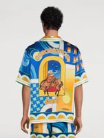Paysage Silk Short-Sleeve Shirt