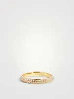 Eternity 14K Gold Knife-Edge Pavé Lab Grown Diamond Band