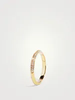 Eternity 14K Gold Knife-Edge Pavé Lab Grown Diamond Band