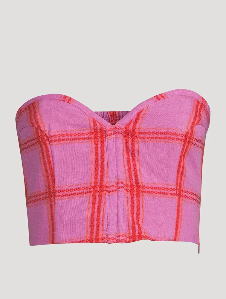 Rilynn Bustier Top Penny Plaid