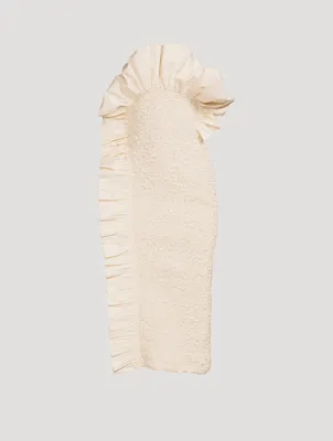 Kana Strapless Ruffle Midi Dress