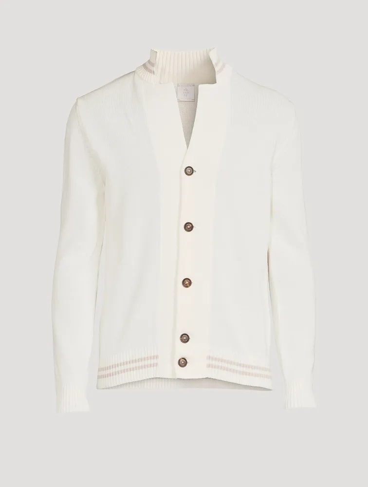 Cotton Lapel Cardigan