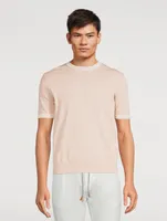 Cotton Short-Sleeve Sweater