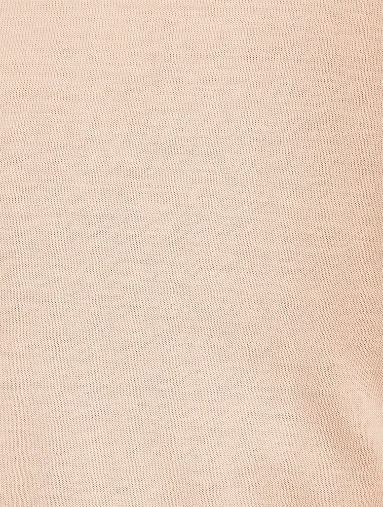Cotton Short-Sleeve Sweater