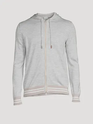 Wool And Silk Zip Sweater