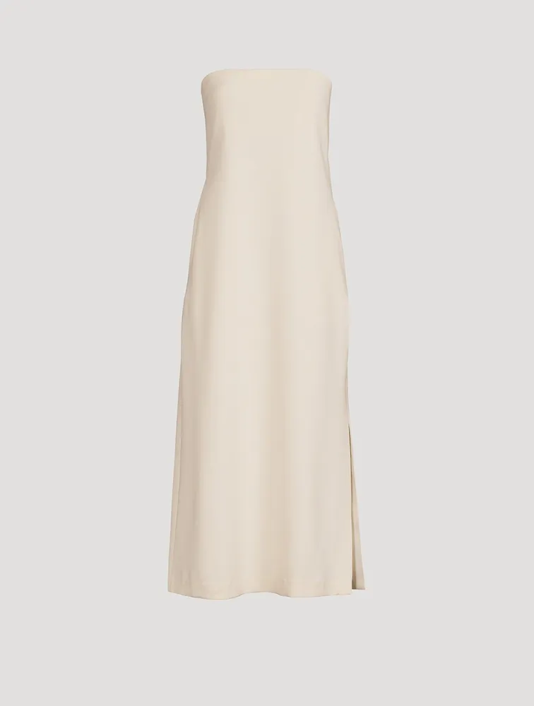 Strapless Admiral Crepe Midi Dress