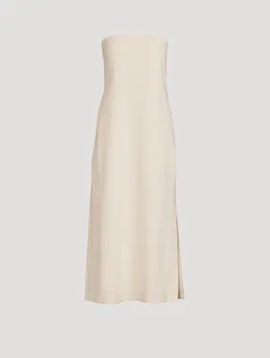 Strapless Admiral Crepe Midi Dress