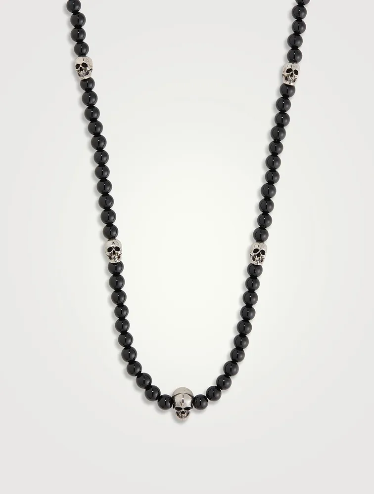 Skull Charm Beaded Necklace