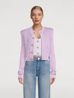 Monogram Mesh Knit Cardigan