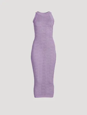 Monogram Mesh Knit Maxi Dress