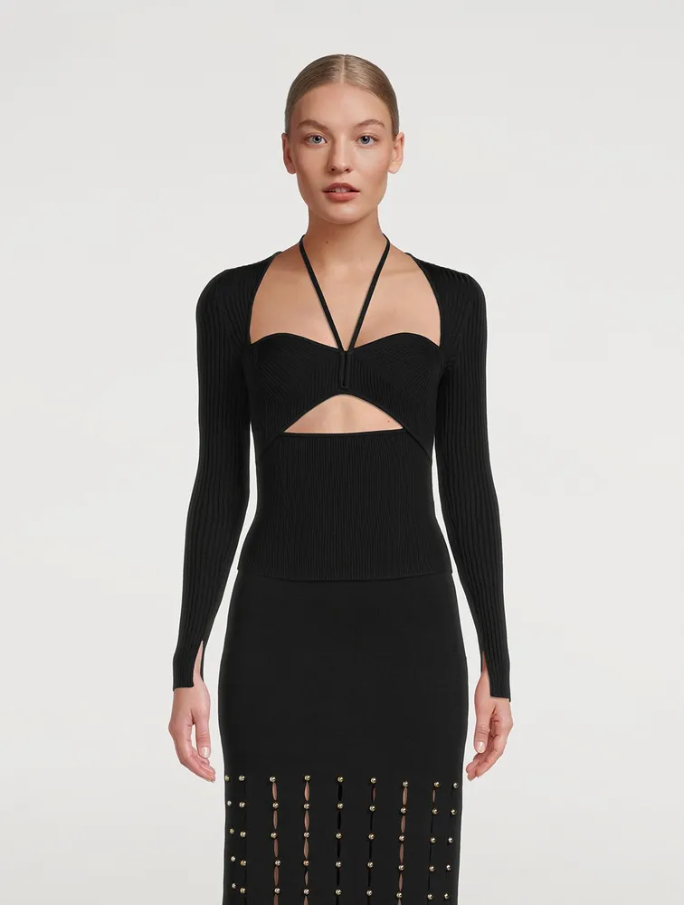Alexia Ribbed Sweetheart Top