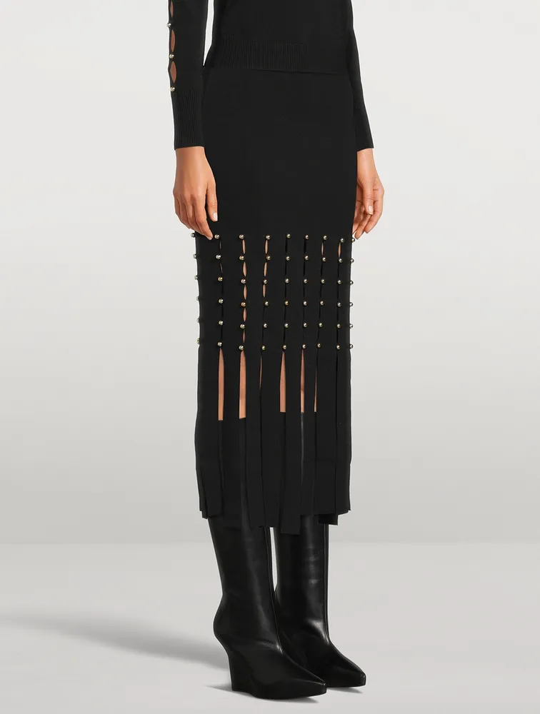 Katalina Fringed Midi Skirt