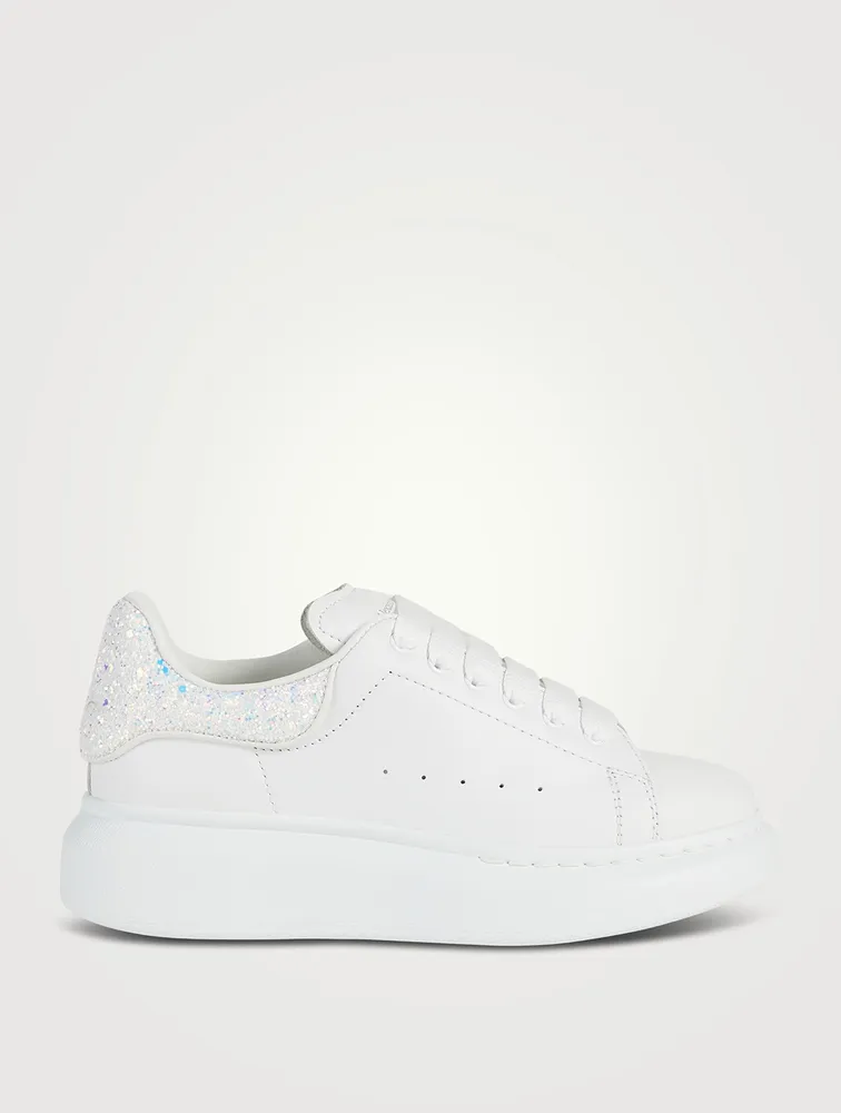 Oversized Sneakers With Glitter Heel